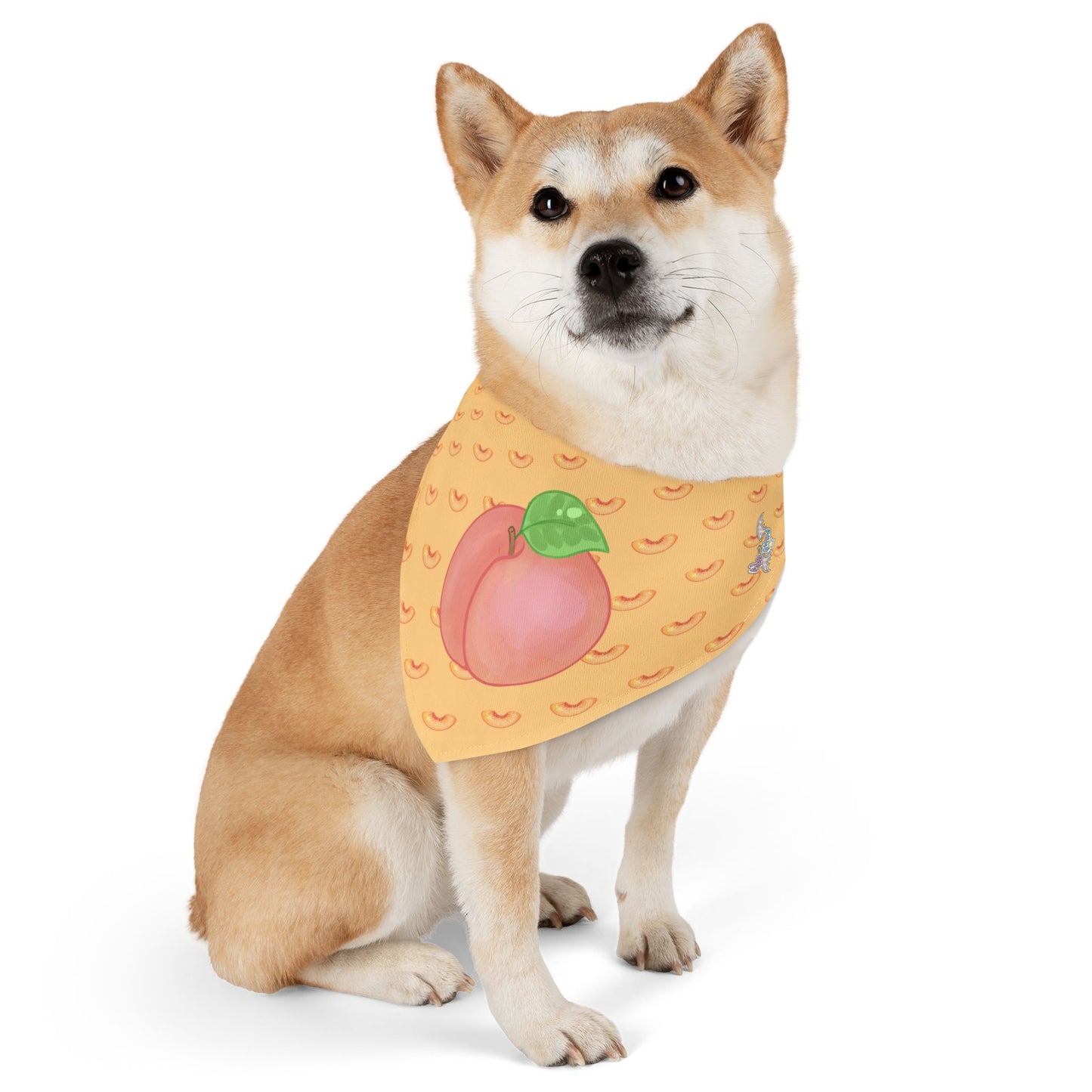 Peach Pet Bandana Collar