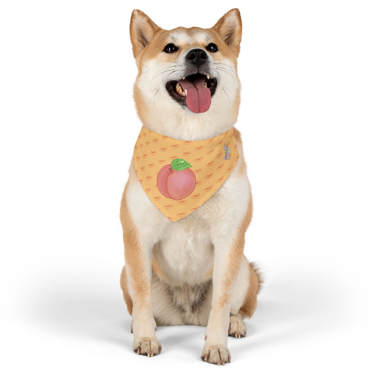 Peach Pet Bandana Collar