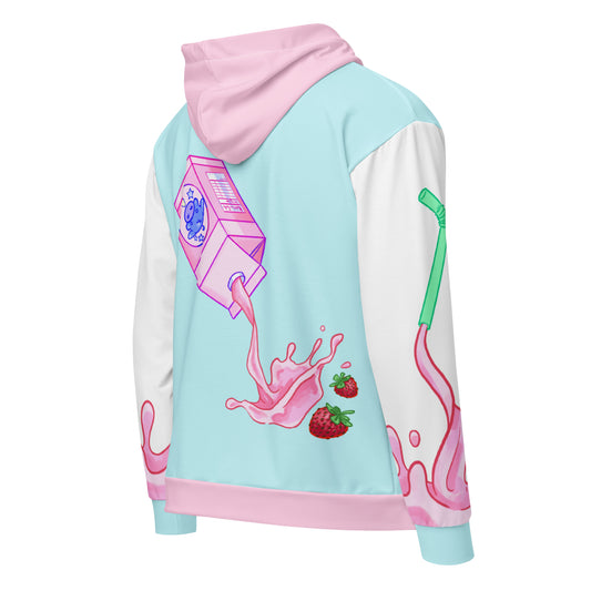 Strawberry Milk Zip-up Hoodie